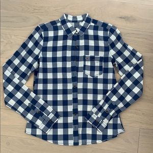 Hollister blue and white shirt